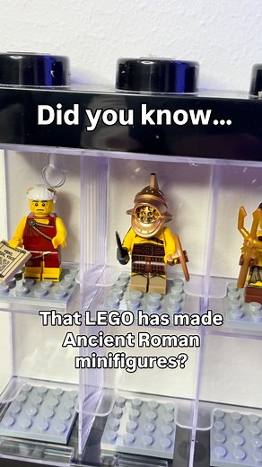 Did you know that despite not releasing any Ancient Roman sets (Colosseum 10276 doesn’t really count) there have actually been five @lego Roman minifigures released? ⚔️ 2011 — CMF Series 5: Gladiator The first Roman-style figure introduced in the Collectible Minifigures line. His equipment—helmet, sword, and shield—draws on depictions of murmillo style gladiators. 🛡️ 2012 — CMF Series 6: Roman Soldier (Legionary) This figure remains one of LEGO’s most historically recognizable designs. The armo