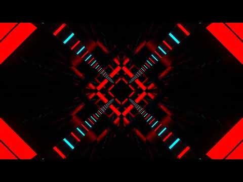 Cyan and Red Flashing Neon Lamps Tunnel Background VJ Loops in 4K