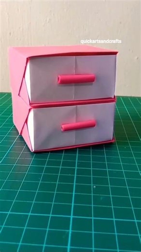 DIY mini 2-tier paper cabinet #shorts #diy #papercraft #youtubeshorts