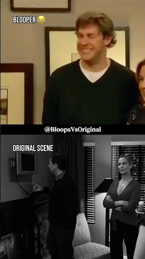 The Office Bloopers vs Original Scene | S4E09 Dinner Party #funny #bloopers #theoffice