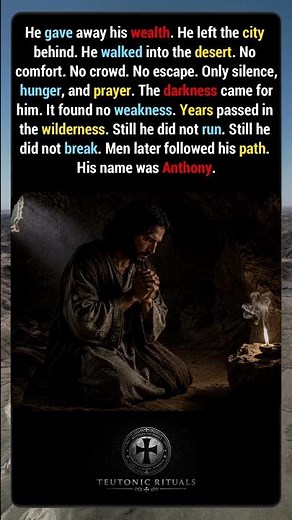 Saint Anthony Walked Into the Desert and Broke the Devil #christianhistory #saintanthony #shorts