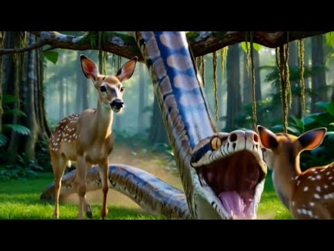 Python Coils Mother Deer! Lion Rushes In To Save Her 🔥 Unbelievable Rescue