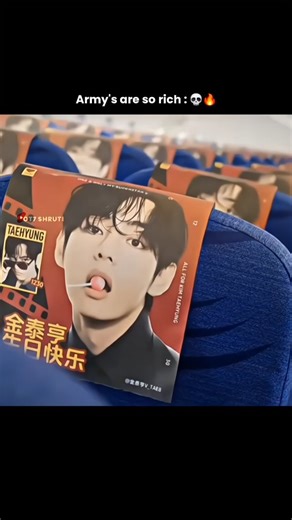♥︎ OT7 SHRUTI ♥︎ on Instagram: "Taehyung's Chinese fanbase funded to decorate a commercial plane on his birthday 🔥💀"
