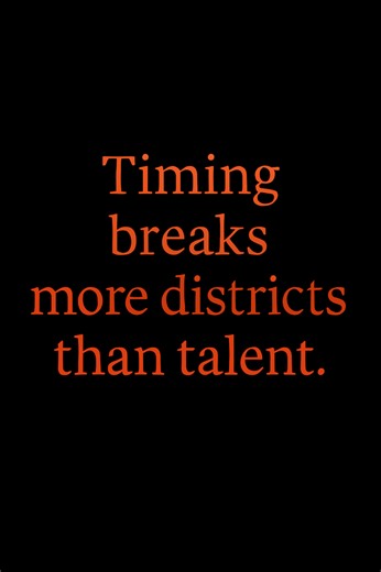 Timing didn’t fail. Talent did. #SchoolLeadership #DistrictManagement #Superintendent | Dr. Diallo Brown