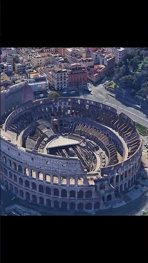 空から見る世界遺産：コロッセオ(イタリア)
