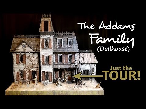 Addams Family Dollhouse - Just the Tour!
