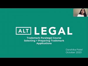 Alt Legal Free Trademark Paralegal Course - Selecting + Preparing Trademark Applications