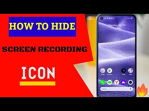 How to hide screen recording icon | how to enable hidden screen recording on android phone | 2021