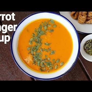 carrot ginger soup recipe | carrot and ginger soup | ginger carrot soup