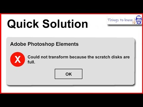 SCRATCH DISK FULL Error Message / Quick Fix for Windows