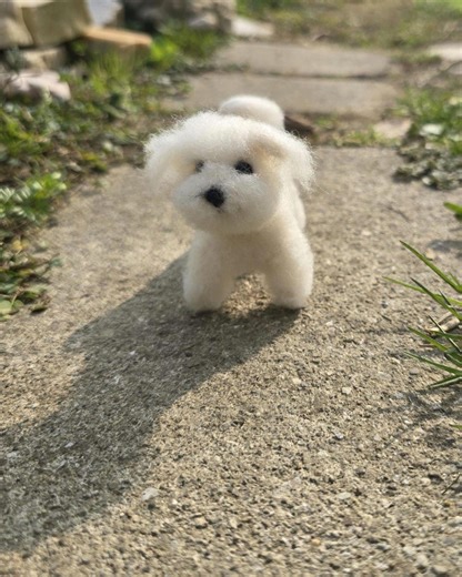 Miniature Maltese Dog, Mini Carded Wool Sculpture, Needle Felting, 3D Animal, Dog Lover Gift, Small Pet - Etsy