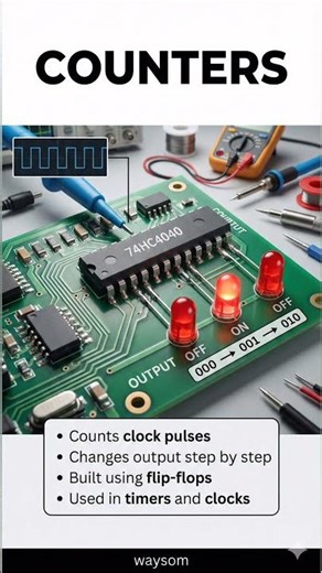 How Do Digital Systems Count? ⏱️🔢 #Counters #education #learn #digitallogicdesign #electronics