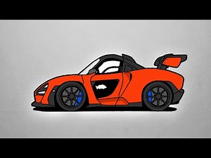 How to Draw a Sports Car McLaren Senna easy to follow tutorial