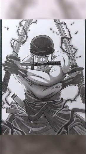Roronoa Zoro⚔️🔥One Piece #animedrawing #drawinganime #menggambar #zoro #onepiece