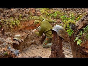 EXCAVATION OF GERMAN WWII DUGOUTS / WW2 METAL DETECTING