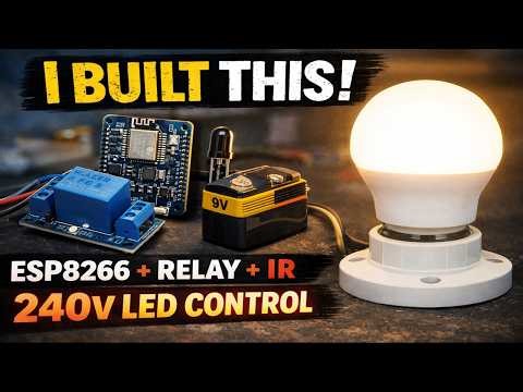 I Built a 240V LED Controller Using ESP8266, IR & Relay