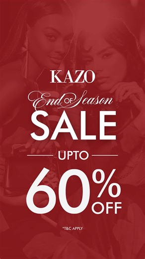 KAZO on Instagram: "End of season Sale is LIVE! Get up to 60% OFF on your favourite styles. Shop before they’re gone! #kazo #kazowoman #endofseasonsale #eoss #sale"
