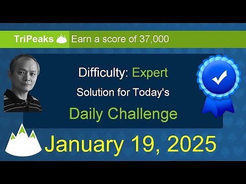 Microsoft Solitaire Collection: TriPeaks - Expert - January 19, 2025