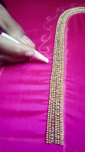 kodi drawing Aari work blouse Back Neck🪡🧵 #shreeaariwork