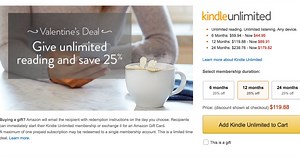 Amazon offers rare 25% discount on Kindle Unlimited subscriptions: 6-months $45 (Reg. $60), more