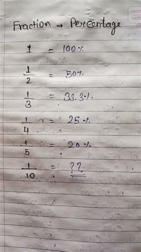 can you convert this fraction to percentage?? comment your answer👍 #studywithporwalsisters #maths