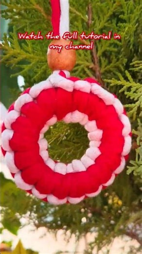 DIY Macrame Wreath Christmas ornament tutorial | Easy steps for beginners | Handmade#christmaswreath