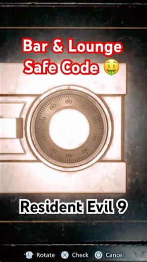 Resident Evil 9 Bar & Lounge Safe Code 🤑 #residentevilrequiem #safe