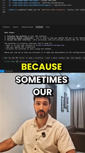 Pro Tip: Plan Mode equals to Fewer Broken Workflows #n8n #chatgpt #messagingapp #automation #coding