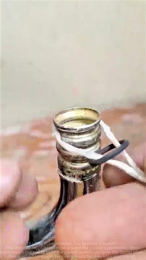 Faucet gasket installation using rope trick #shorts #plumbing #repair