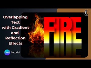 Create Overlapping Text with Gradient and Reflection Effects with Canva