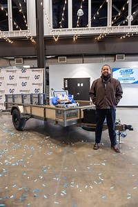 Meet Cesar, the proud winner of the Classic PSA utility trailer! 🎉 He’s gearing up for some incredible camping adventures with his new trailer. 💪 #WorkandPlay #utility #play #camping #DiamondC | Diamond C Trailers