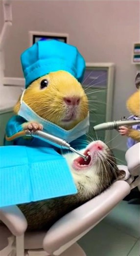 The World's Cutest Dentist! 🐹🦷 #Shorts #funny