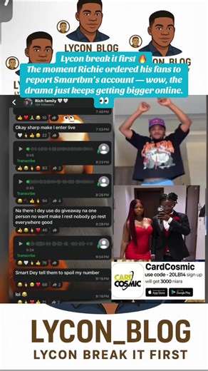 Lycon break it first 🔥 The moment Richie ordered his fans to report Smartbm’s account — wow, the drama just keeps getting bigger online. 👀#fyp #lycon_blog #peller #smartbm #richie