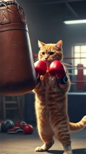 Boxer Cat Wins the Fight! 🥊🐱 Champion of the Ring!