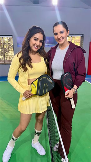 My Mirza girl is one in a billion and it’s an absolute privilege to hang with a woman like her 🫡 Thank you for having me on @servingitupwithsania LOVED IT! | Neeti Mohan