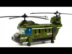 How to build LEGO helicopter - GOROD MASTEROV 8852 Yak 24