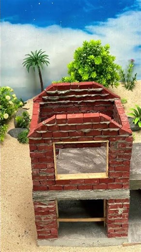Tiny Brick Home Made with Real Cement