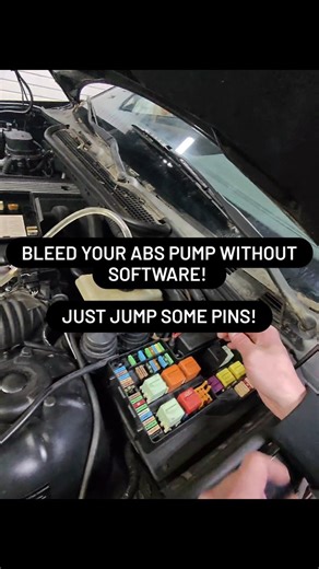 Treedy Labs | Quick E36 tip - if you've left your brake lines open for too long, you probably need to bleed your ABS pump. This typically requires... | Instagram