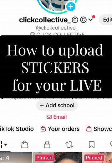 How to upload STICKERS for your TikTok Live! #howtouploadstickers #tiktokstickers #tiktoklivestickers #clickcollective_ #clickcollectivecreatornetwork