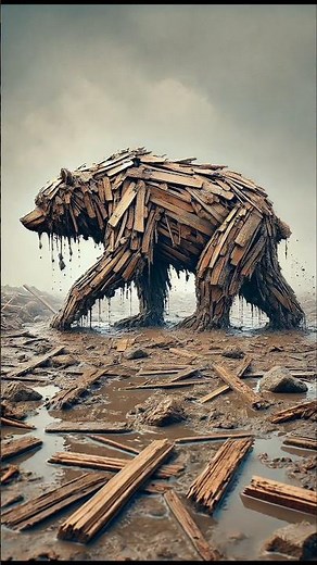 "Magical Wood Turns Bear into Wood! | Animal Transformation Story" #animals #wildlife #bear