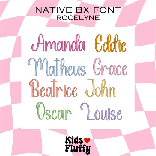 Native BX Font Rocelyne - BX Font - Embrilliance BX Font - Satin Font - Embroidery Font - Embroidery - Etsy