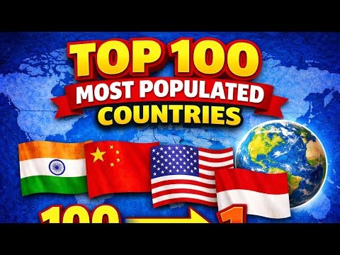 Most Populated Countries on Earth (Ranked 100–1) 🌎 #Population #World#top #CountryRanking #Geography