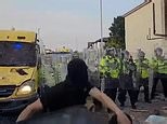 Man hit by brick in head and groin while taking part in a riot against police
