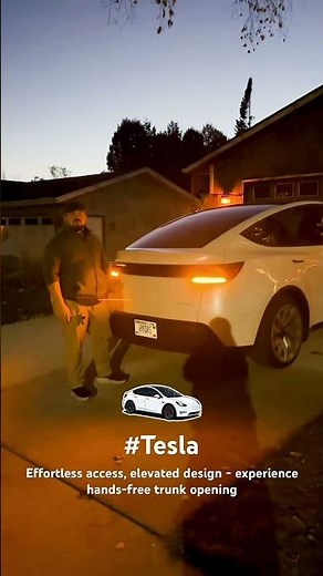 Hands-free trunk￼ opening on Tesla model Y Juniper ￼ #teslafiles #electriccars