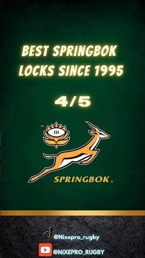 Top 10 Best Springbok Locks Since 1995| Who Was Your Best Lock? #sarugby