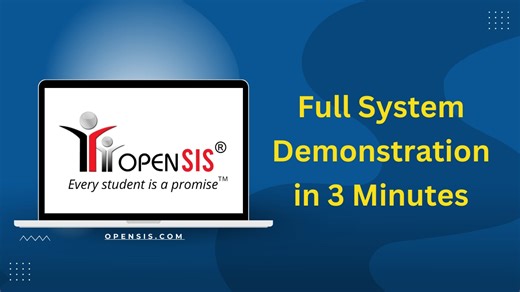 openSIS Demonstration in 3 minutes