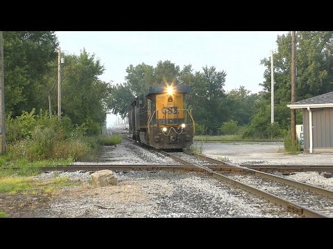 CSX L416 with CSXT 5240 Working in Monon, Indiana