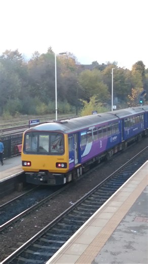 Class 144 Pacer Number 144022 In WYPTE 3 Car Formation Leaving Knottingley Station