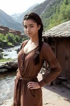 Girl from mountain village | Ai Generated Girl #ai #aiart #lookbook