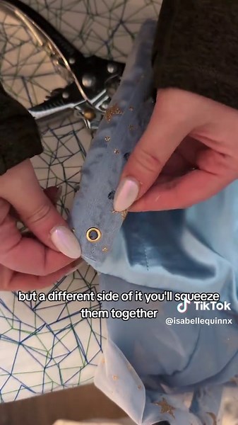 here's a quick tutorial on how to add grommets to make a corset back! once you have the really inexpensive tool it's fairly straightforward, just fussy and annoying. but you got this! we got this. I got this. 😭 fabric: @JOANN Stores pattern: @DARIA Patternmaking #corset #sewingtutorial #howto #diy #fashiontiktok #slowstyle #sewtok #sewwithme